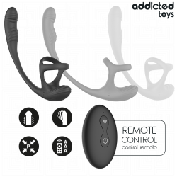 ADDICTED TOYS – ANALPLUG MIT VIBRATION, 360°-WELLUNG UND HODENSTIMULATOR – Produktansicht 5