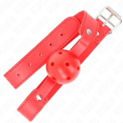 KINK - ROTER ATMUNGSAKTIVER BALL 4,5 CM Knebel 65 x 2,5 CM – Produktansicht 2