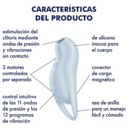 SATISFYER - POCKET PRO 1 KLITORIS-STIMULATOR HELLBLAU – Produktansicht 4