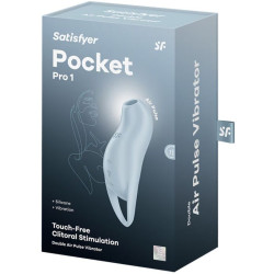 SATISFYER - POCKET PRO 1 KLITORIS-STIMULATOR HELLBLAU – Produktansicht 5