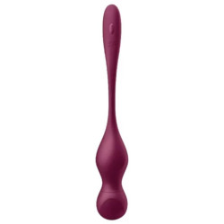 SATISFYER - LOVE BIRDS VARY VIBRIERENDE KUGELN KOSTENLOSE APP WEINROT – Produktansicht 2
