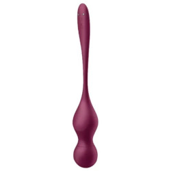 SATISFYER - LOVE BIRDS VARY VIBRIERENDE KUGELN KOSTENLOSE APP WEINROT – Produktansicht 3