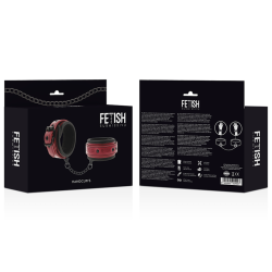 FETISH SUBMISSIVE DARK ROOM - HANDSCHELLEN AUS VEGANEM LEDER MIT NEOPRENFUTTER – Produktansicht 7