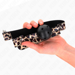 KINK - LEOPARD ATMUNGSAKTIVER BALL 4,5 CM GAG 65 x 2,5 CM – Produktansicht 3