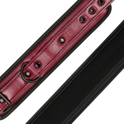 FETISH SUBMISSIVE DARK ROOM - KNÖCHELHANDSCHELLEN AUS VEGANEM LEDER MIT NEOPRENFUTTER – Produktansicht 6