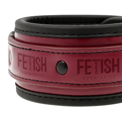 FETISH SUBMISSIVE DARK ROOM - KNÖCHELHANDSCHELLEN AUS VEGANEM LEDER MIT NEOPRENFUTTER – Produktansicht 7