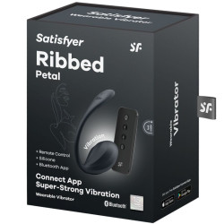 SATISFYER - RIBBED PETAL G POINT STIMULATOR FERNBEDIENUNG SCHWARZ KOSTENLOSE APP – Produktansicht 7