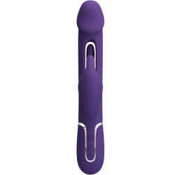 PRETTY LOVE - KAMPAS RABBIT 3 IN 1 MULTIFUNKTIONSVIBRATOR MIT ZUNGE VIOLETT – Produktansicht 3