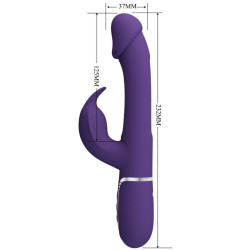 PRETTY LOVE - KAMPAS RABBIT 3 IN 1 MULTIFUNKTIONSVIBRATOR MIT ZUNGE VIOLETT – Produktansicht 6