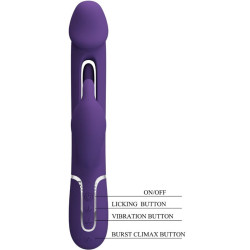 PRETTY LOVE - KAMPAS RABBIT 3 IN 1 MULTIFUNKTIONSVIBRATOR MIT ZUNGE VIOLETT – Produktansicht 7