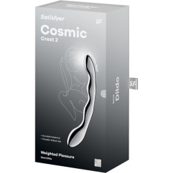 SATISFYER - COSMIC CREST 2 DOPPELDILDO AUS EDELSTAHL – Produktansicht 5