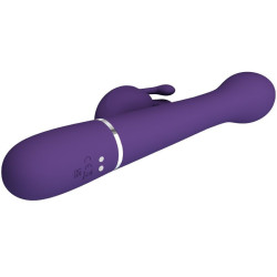 PRETTY LOVE - DEJON RABBIT VIBRATOR 3 IN 1 MULTIFUNKTIONS-LILA – Produktansicht 6