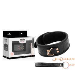BEGME - BLACK EDITION PREMIUM VEGANER LEDERHALSBAND – Produktansicht 2