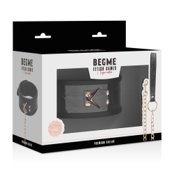 BEGME - BLACK EDITION PREMIUM VEGANER LEDERHALSBAND – Produktansicht 7