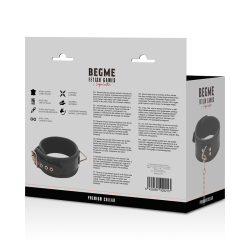 BEGME - BLACK EDITION PREMIUM VEGANER LEDERHALSBAND – Produktansicht 8