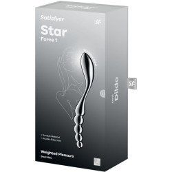 SATISFYER - STAR FORCE 1 DOPPELDILDO AUS EDELSTAHL – Produktansicht 5