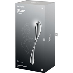 SATISFYER - STAR FORCE 3 EDELSTAHL DOPPELDILDO – Produktansicht 5