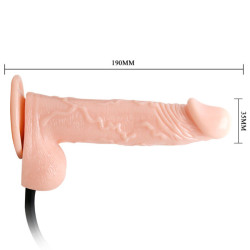 BAILE - REALISTISCHER AUFBLASBARER DILDO MIT SAUGNÄPFEN 15 CM – Produktansicht 3