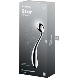 SATISFYER - STAR FORCE 4 EDELSTAHL DOPPELDILDO – Produktansicht 5