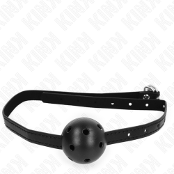 KINK - SIMPLICITY SCHWARZER ATMUNGSAKTIVER BALL 4,5 CM GAG 62 x 1,5 CM – Produktansicht 3