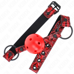 KINK - RAUTENMUSTER-BALL 4,5 CM GAG MODELL 1 64,5 CM VERSTELLBAR 42-60 CM – Produktansicht 2