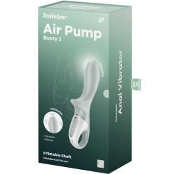 SATISFYER - AIR PUMP BOOTY 3 AUFBLASBARER ANALVIBRATOR GRAUGRÜN – Produktansicht 6