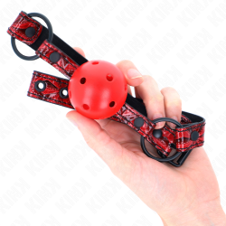 KINK - RAUTENMUSTER-BALL 4,5 CM GAG MODELL 1 64,5 CM VERSTELLBAR 42-60 CM – Produktansicht 4