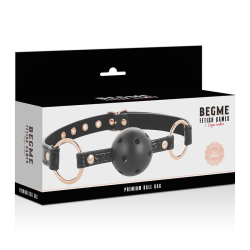 BEGME - BLACK EDITION BALLKNEBEL VEGANES LEDER – Produktansicht 4