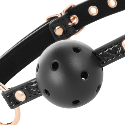 BEGME - BLACK EDITION BALLKNEBEL VEGANES LEDER – Produktansicht 6