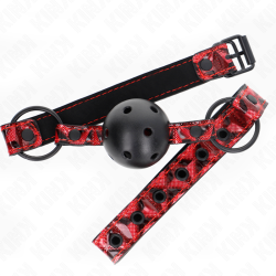 KINK - RAUTENMUSTER-BALL 4,5 CM GAG MODELL 2 64,5 CM VERSTELLBAR 42-60 CM – Produktansicht 2