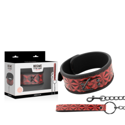 BEGME - RED EDITION PREMIUM VEGANES LEDERHALSBAND MIT NEOPRENFUTTER – Produktansicht 2