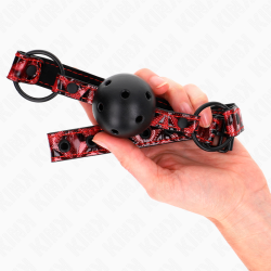 KINK - RAUTENMUSTER-BALL 4,5 CM GAG MODELL 2 64,5 CM VERSTELLBAR 42-60 CM – Produktansicht 3