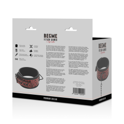 BEGME - RED EDITION PREMIUM VEGANES LEDERHALSBAND MIT NEOPRENFUTTER – Produktansicht 8
