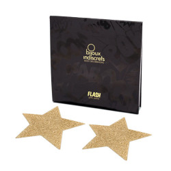 BIJOUX - INDISCRETS FLASH GOLDEN STAR NIPPELABDECKUNGEN – Produktansicht 2