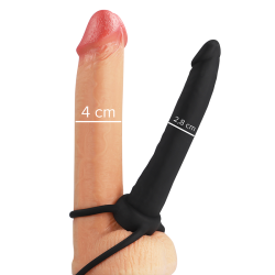 MYTHOLOGY - COBI ONYX ANAL DILDO MIT SCHWANZ- UND HODENRING 13 CM SILIKON – Produktansicht 2
