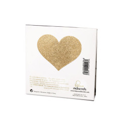 BIJOUX - INDISCRETS FLASH GOLDEN HEART NIPPELABDECKUNGEN – Produktansicht 3