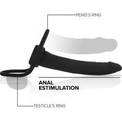 MYTHOLOGY - COBI ONYX ANAL DILDO MIT SCHWANZ- UND HODENRING 13 CM SILIKON – Produktansicht 3