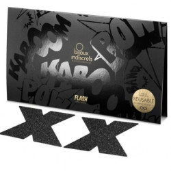 BIJOUX - INDISCRETS FLASH CROSS SCHWARZE NIPPELKAPPEN – Produktansicht 3