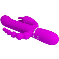 PRETTY LOVE - CAMMY TRIPLE VIBRATOR MULTIFUNKTION 4 IN 1 ROSA – Produktansicht 5