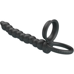 PRETTY LOVE - DILLION DOPPELTE PENETRATION COCK RING SCHWARZ – Produktansicht 4