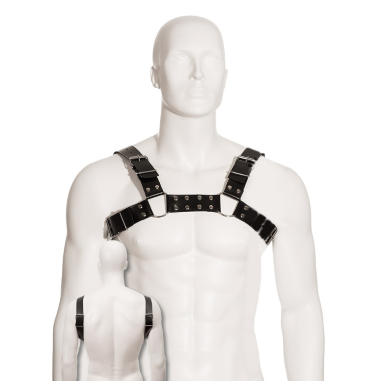 LEATHER BODY - SCHWARZES BULLDOG-GESCHIRR