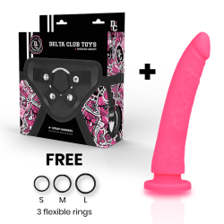 DELTA CLUB - TOYS GURT + DONG ROSA SILIKON 17 CM -O- 3 CM – Produktansicht 2