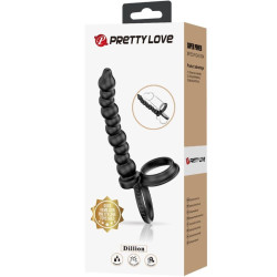 PRETTY LOVE - DILLION DOPPELTE PENETRATION COCK RING SCHWARZ – Produktansicht 7