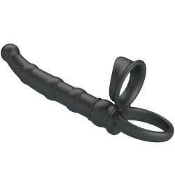 PRETTY LOVE - TATUM VIBRIERENDER PENISRING MIT STECKER 10 VIBRATIONEN SCHWARZ – Produktansicht 2