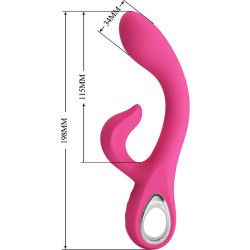PRETTY LOVE - FRITZ RABBIT VIBRATOR 12 VIBRATIONEN ROSA – Produktansicht 8