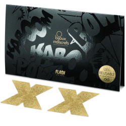 BIJOUX - INDISCRETS FLASH CROSS GOLD NIPPELABDECKUNGEN – Produktansicht 4