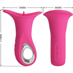PRETTY LOVE - CLYDE ORALVIBRATOR VIBRIERENDE ZUNGE 12 VIBRATIONEN ROSA – Produktansicht 9
