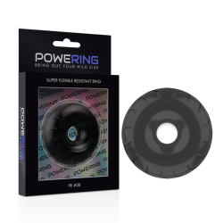 POWERING - SUPER FLEXIBLER UND WIDERSTANDSFÄHIGER PENISRING 5CM PR08 SCHWARZ – Produktansicht 4