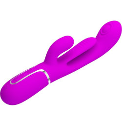 PRETTY LOVE - SHANIA TRIPLE RABBIT VIBRATOR MULTIFUNKTIONS-ROSA – Produktansicht 3