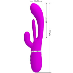 PRETTY LOVE - SHANIA TRIPLE RABBIT VIBRATOR MULTIFUNKTIONS-ROSA – Produktansicht 7